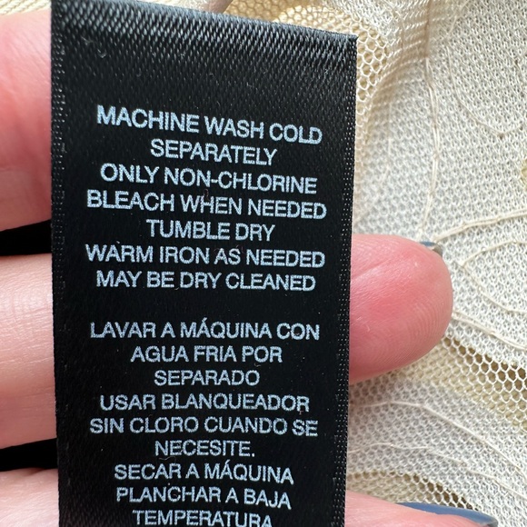 Chico’s Travelers Collection Sheer Open Jacket with Faux Leather Appliqués - Picture 9 of 10